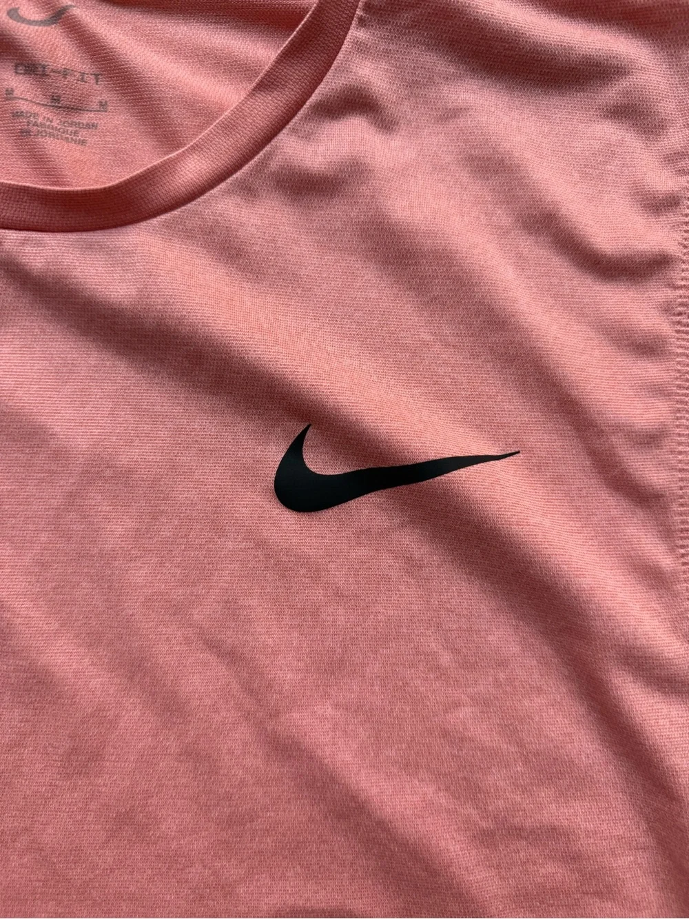 Nike Men’s Coral Pink Cut Off Dri-Fit Athletic Tank Top M 20x27